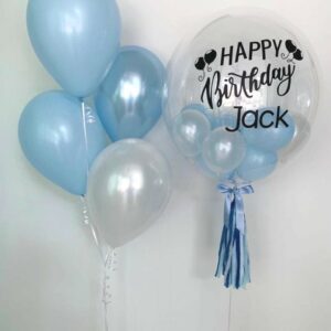 Baby blue customized bubble balloon