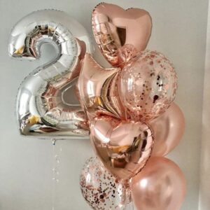 Pink Favourite number balloons
