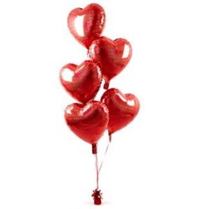 Small heart balloons bouquet