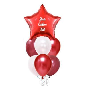 Red foil star bouquet