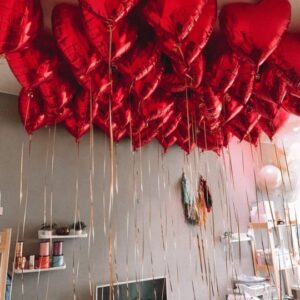Surprise Heart Foil Balloons