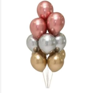 Pink silver gold chorom bouquet