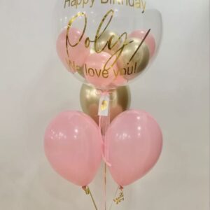 Pink Customized bubble balloon