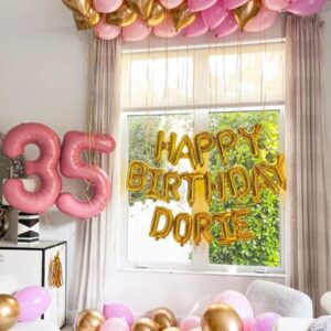 pink and gold surprise Balloons