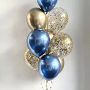 Out of blue and gold bouquet