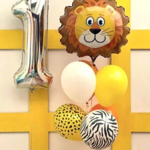 1st Birthday lion balloon